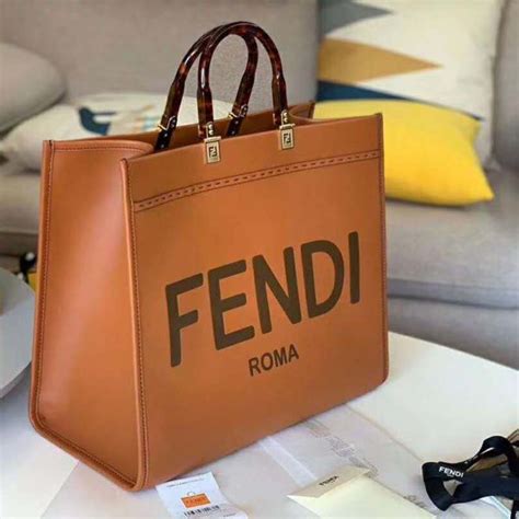 borsa fendi shopper|fendi leather tote.